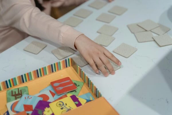 Kids practising their memory skills