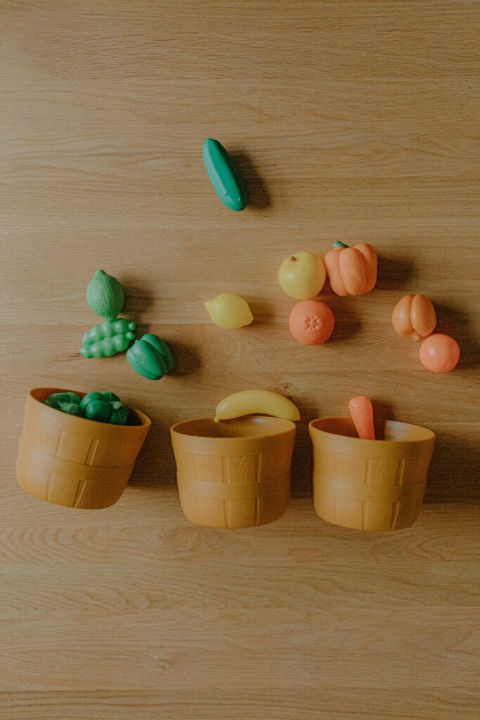 sorting toys is great math activity for children to learn concept